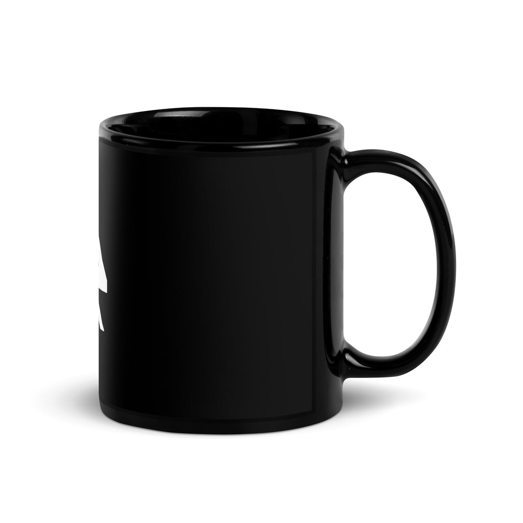 Left view of a PR logo coffee cup with a clean minimalist design
