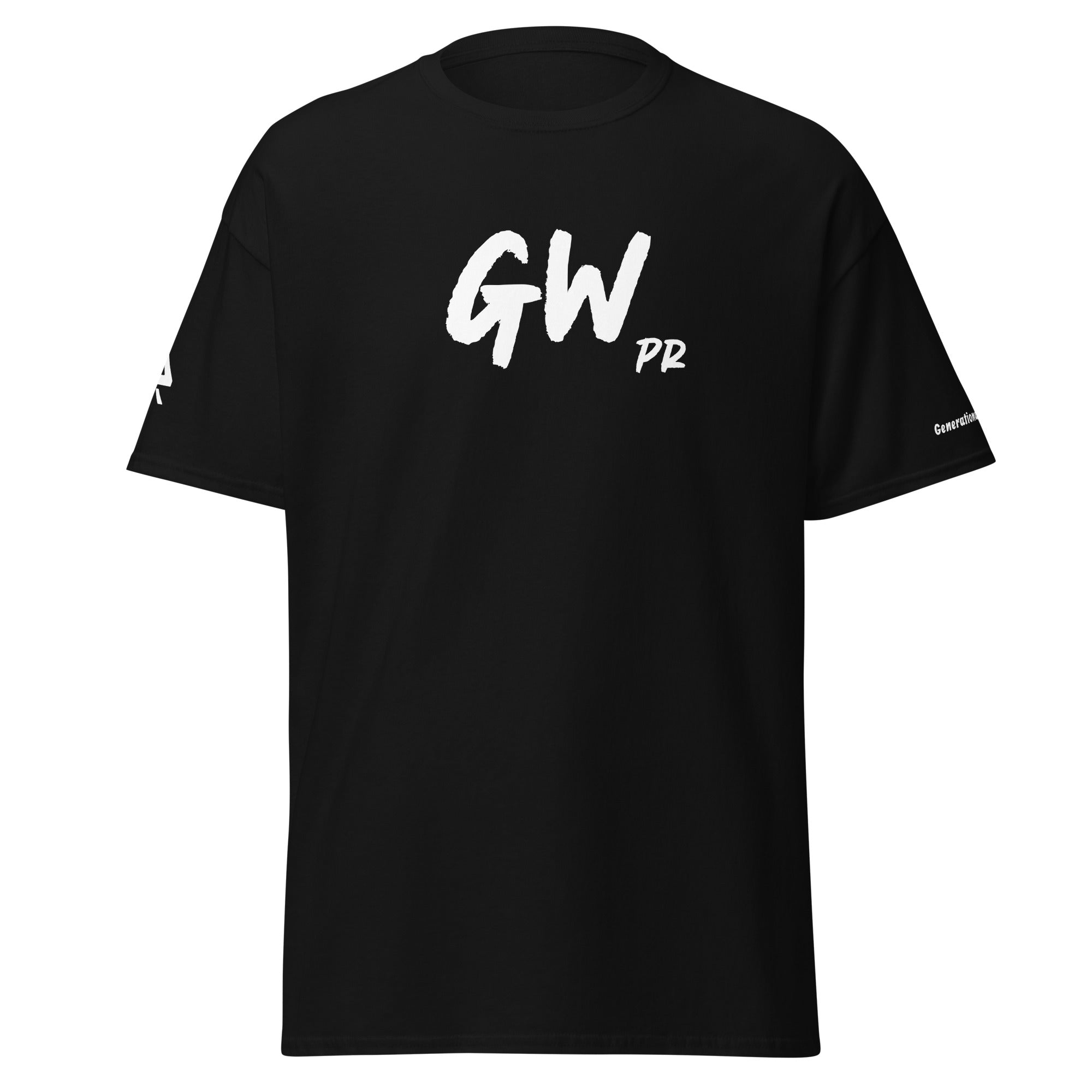 Front view of a Generational Wealth T‑shirt with bold premium design
