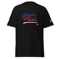 Front view of a ‘Dreams to Plans’ T‑shirt with a bold motivational design
